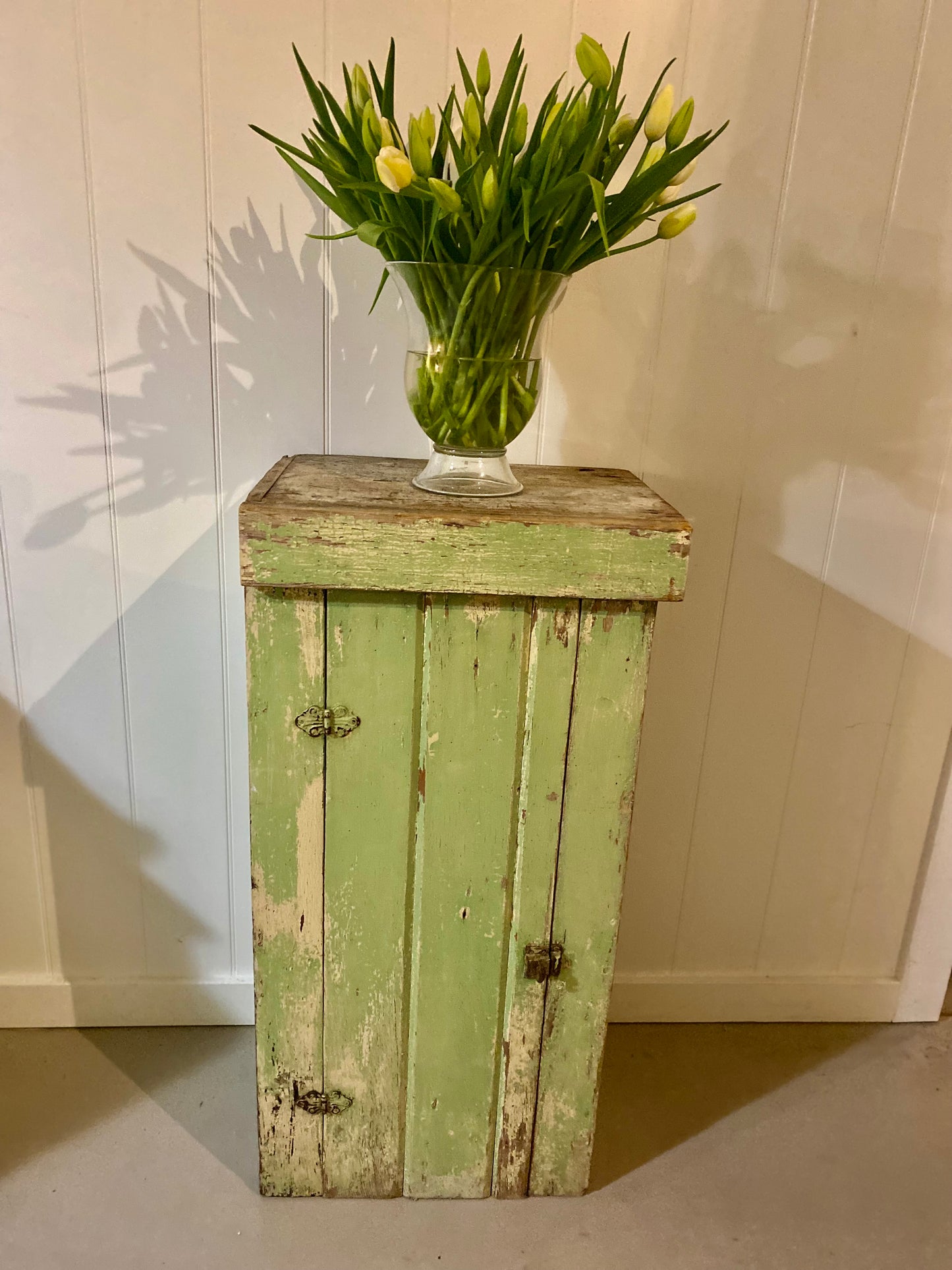 Vintage Chippy Green Cabinet