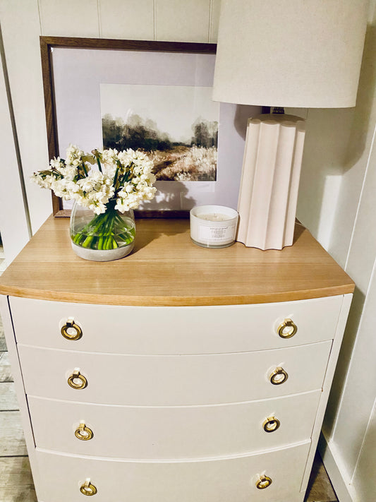 Refinished Small Dresser or large nightstand 30" Wide