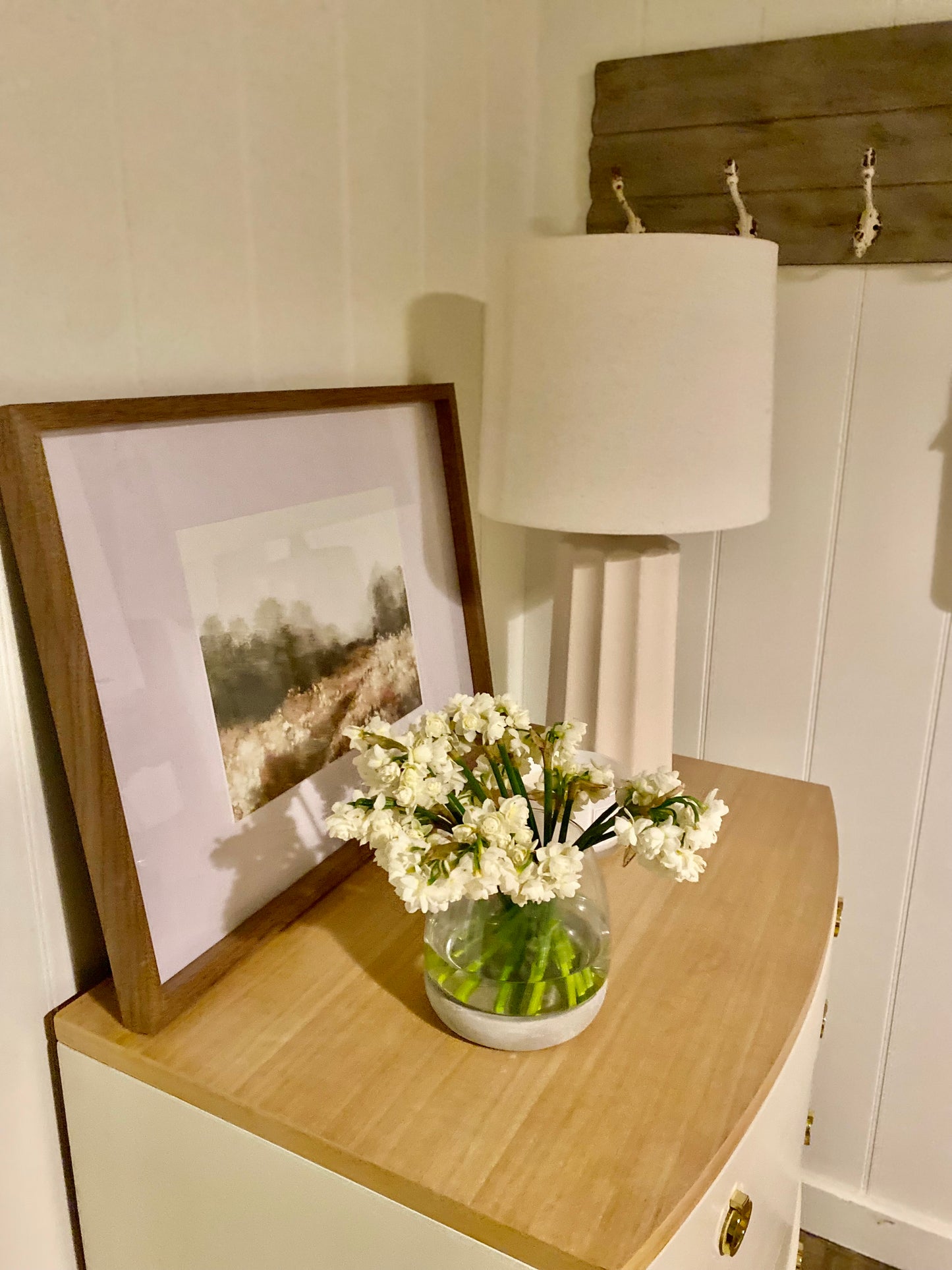 Refinished Small Dresser or large nightstand 30" Wide