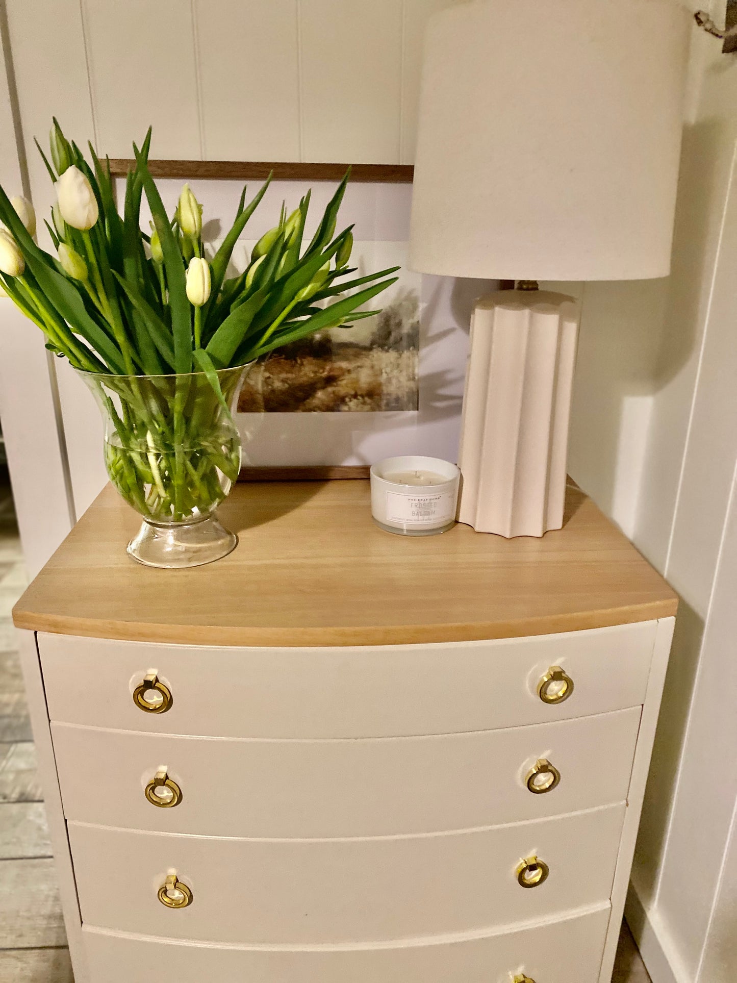 Refinished Small Dresser or large nightstand 30" Wide