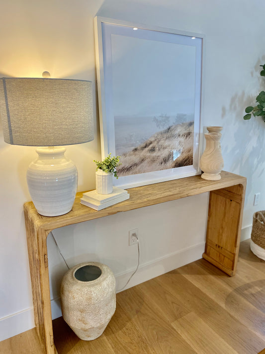 Reclaimed Elm Waterfall Console Table 56"