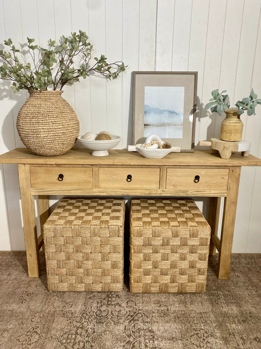 Reclaimed Elm 3 Drawer Console 65"