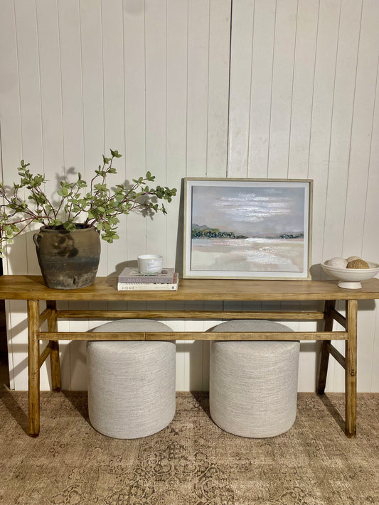 Reclaime Elm Console Table Refinished 80"