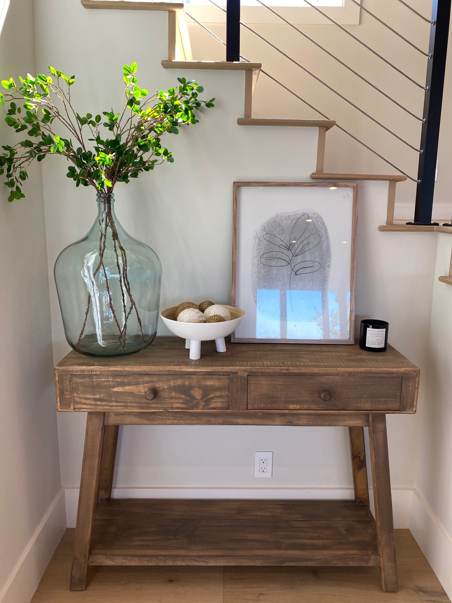 Wooden Console Entry Table