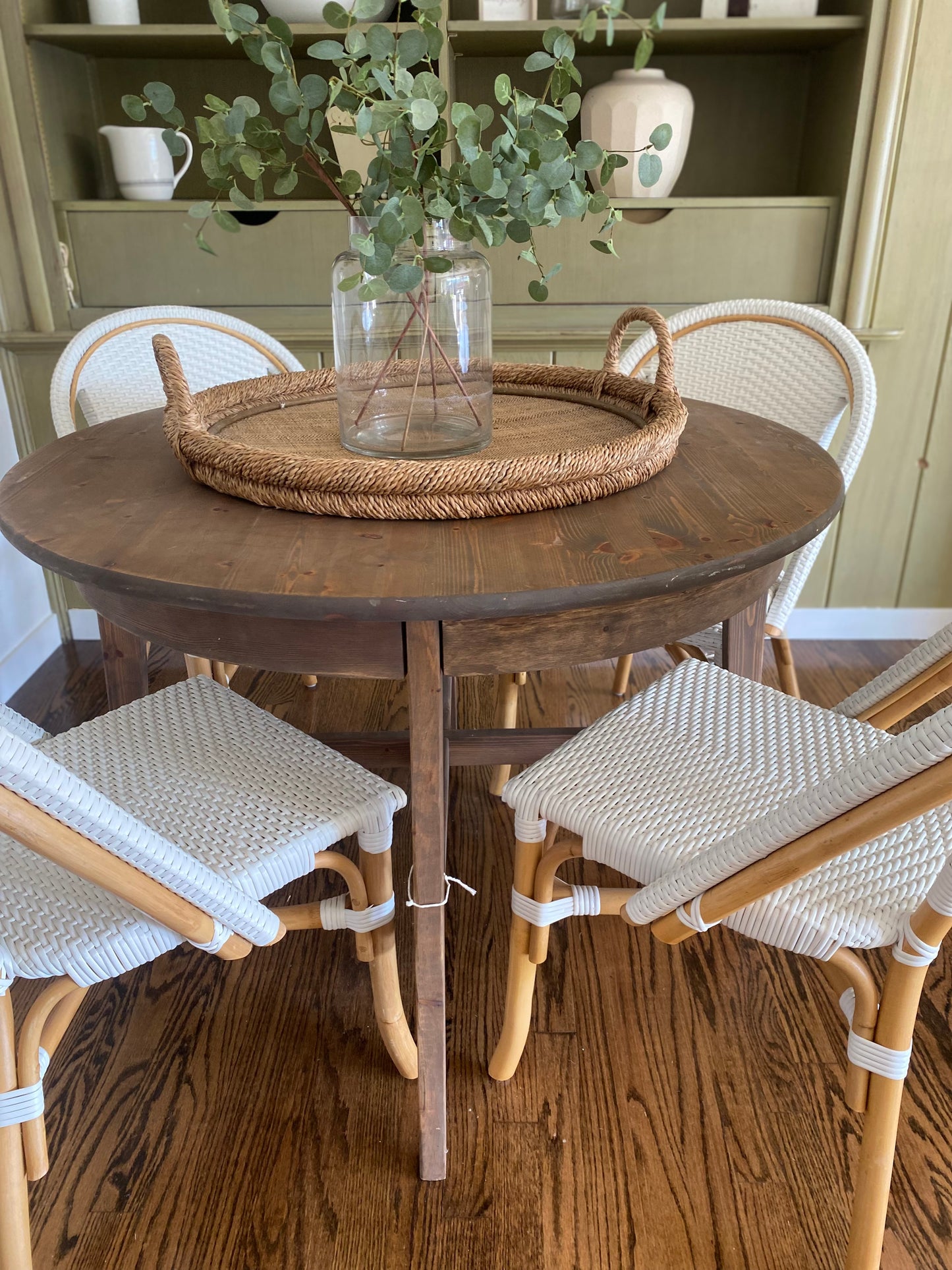 Wooden Round Dining Table - or perfect for kids games / crafts  42"