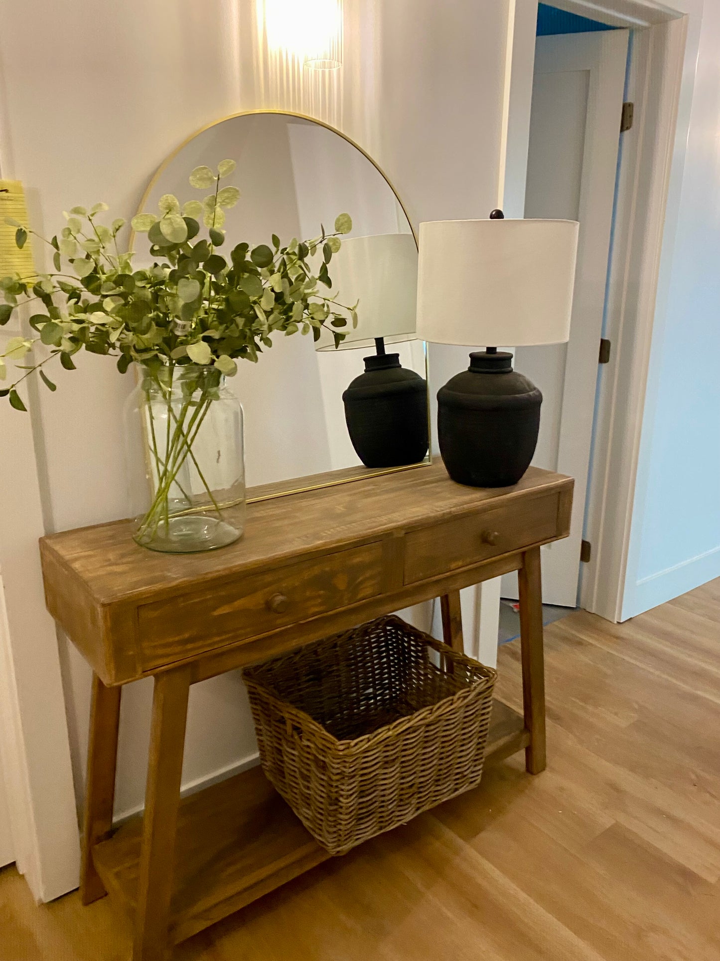 Wooden Console Entry Table